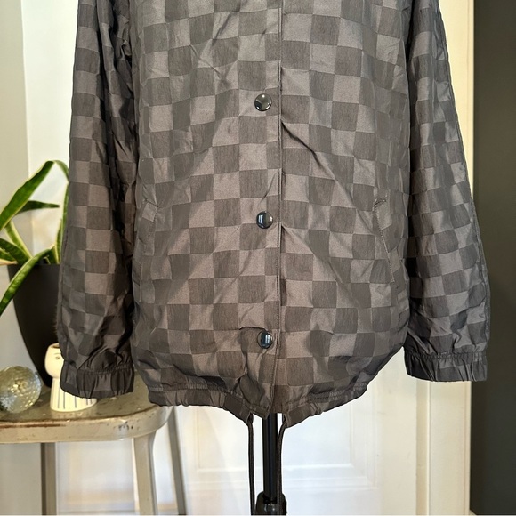 Women's Nike Sportswear Icon Clash Black Checkered Windbreaker Jacket XS - Picture 3 of 15